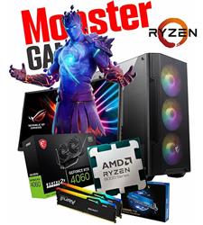 PC AMD MONSTER GAMER R5 8500G 16GB RGB 512GB NV B650 RTX4060 M100+AURICULAR